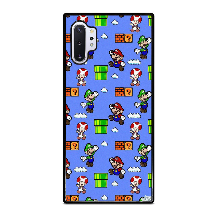 MARIO BROS LUIGI TOAD CUTE PATTERN Samsung Galaxy Note 10 Plus Case Cover