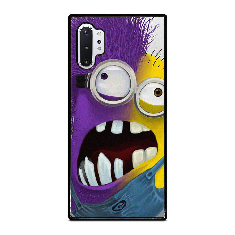 PURPLE HALF MINION CARTOON Samsung Galaxy Note 10 Plus Case Cover