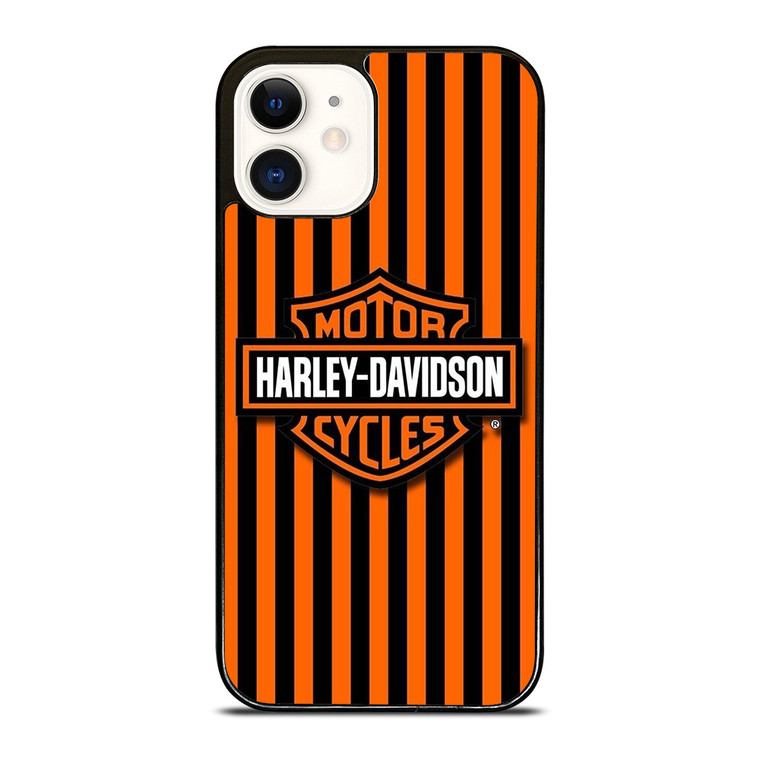 HARLEY DAVIDSON MOTOR CYCLES ORANGE STRIPE  iPhone 12 Case Cover HARLEY DAVIDSON MOTOR CYCLES ORANGE STRIPE  iPhone 12 Case Cover