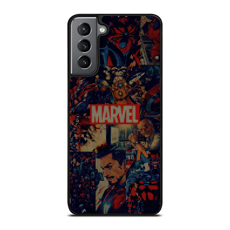 MARVEL COMICS HALFTONE COLLAGE Samsung Galaxy S21 Plus Case Cover