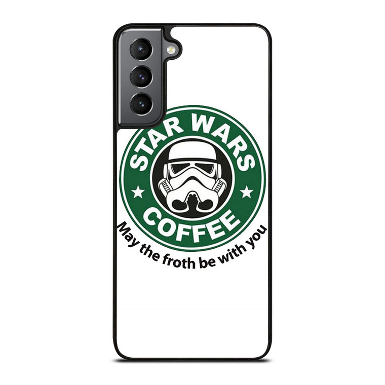 STARBUCKS COFFEE STAR WARS MAY THE FROTH BE WITH YOU Samsung Galaxy S21 Plus Case Cover STARBUCKS COFFEE STAR WARS MAY THE FROTH BE WITH YOU Samsung Galaxy S21 Plus Case Cover