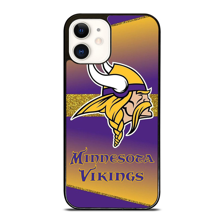 MINNESOTA VIKINGS GLITTER LOGO  iPhone 12 Case Cover