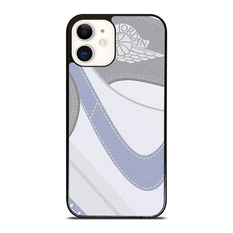 NIKE AIR JORDAN 1 HIGH GREY  iPhone 12 Case Cover NIKE AIR JORDAN 1 HIGH GREY  iPhone 12 Case Cover