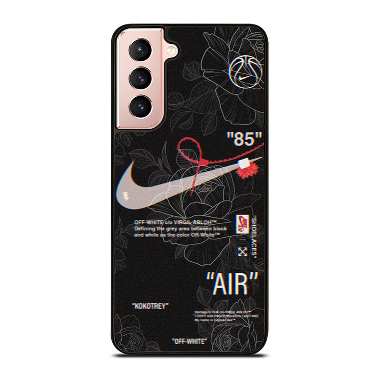 NIKE OFF WHITE FLORAL LOGO Samsung Galaxy S21 Case Cover