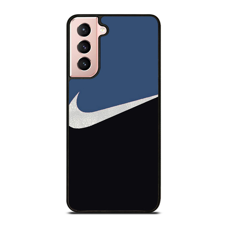 NIKE SWOOSH BLUE BLACK Samsung Galaxy S21 Case Cover