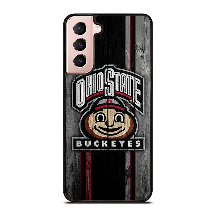 OHIO STATE BUCKEYES WOOD ICON Samsung Galaxy S21 Case Cover