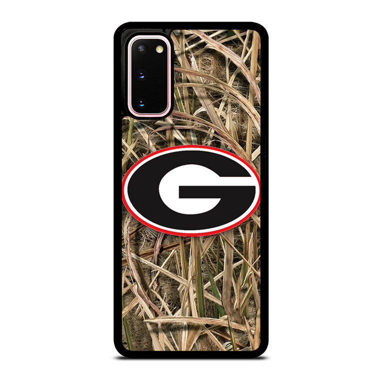 GEORGIA BULLDOGS CAMO LEAF LOGO Samsung Galaxy S20 Case Cover