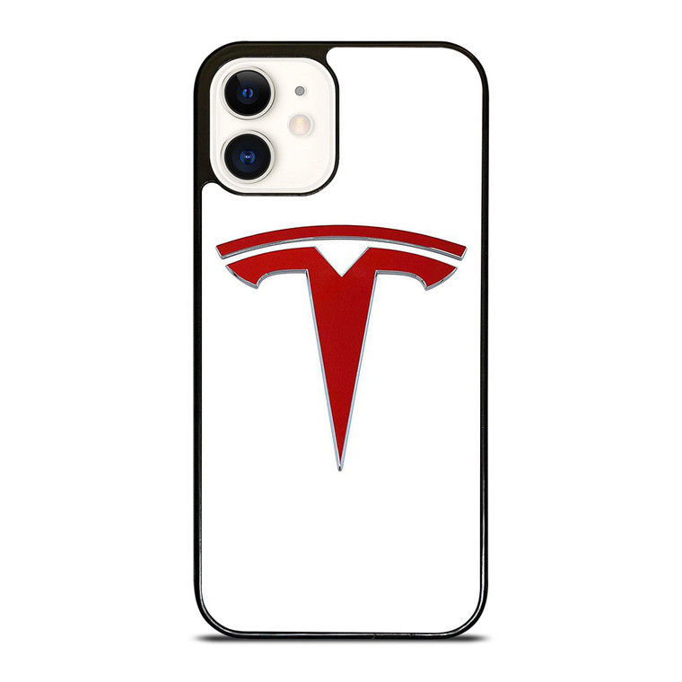 TESLA RED EMBLEM  iPhone 12 Case Cover