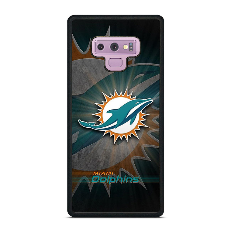 MIAMI DOLPHINS FOOTBALL METAL LOGO Samsung Galaxy Note 9 Case Cover