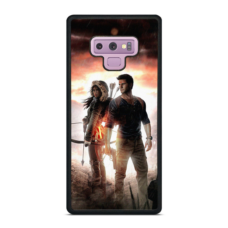 NATHAN DRAKE AND LARA CROFT UNCHARTED GAMES Samsung Galaxy Note 9 Case Cover