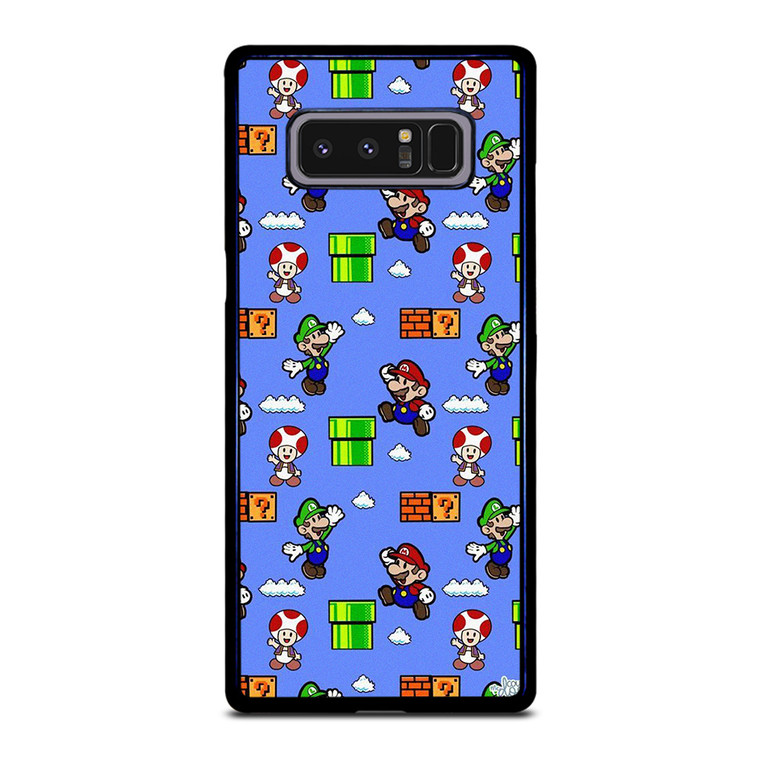 MARIO BROS LUIGI TOAD CUTE PATTERN Samsung Galaxy Note 8 Case Cover