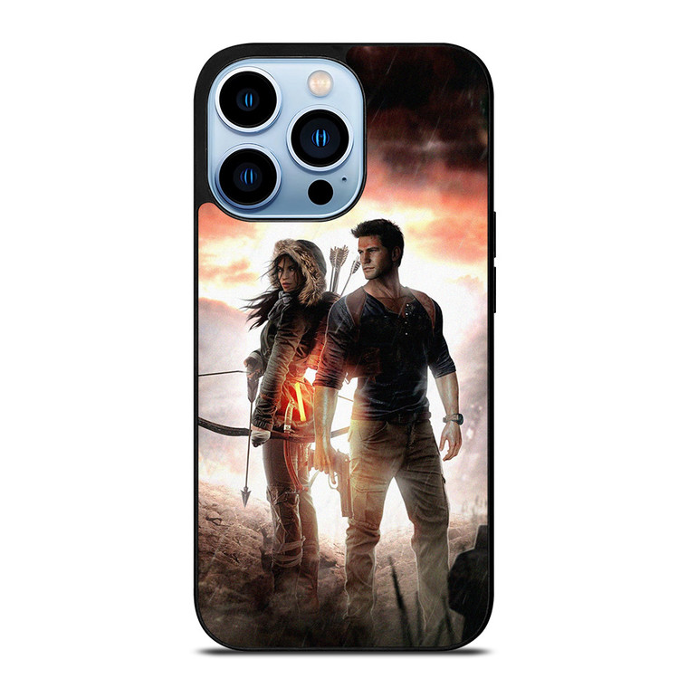 NATHAN DRAKE AND LARA CROFT UNCHARTED GAMES iPhone 13 Pro Max Case Cover NATHAN DRAKE AND LARA CROFT UNCHARTED GAMES iPhone 13 Pro Max Case Cover
