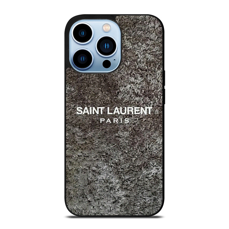 SAINT LAURENT PARIS RASFUR FABRIC iPhone 13 Pro Max Case Cover