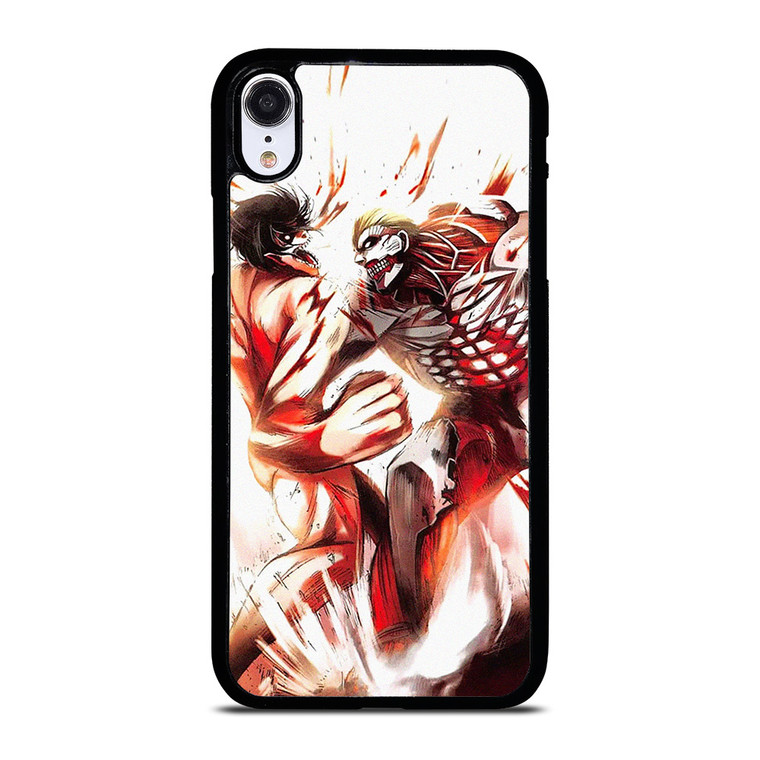 EREN YEAGER VS REINER ATTACK ON TITAN ANIME iPhone XR Case Cover
