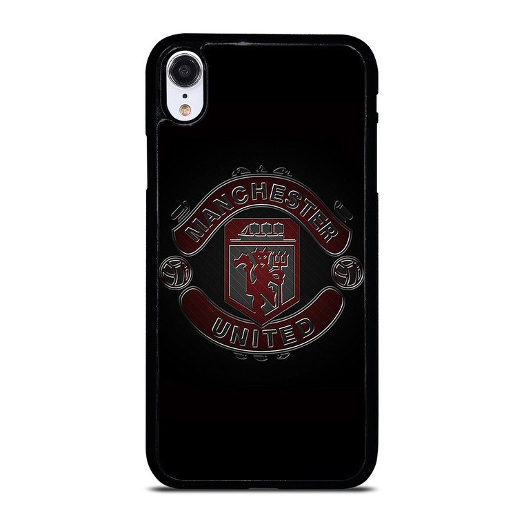 MANCHESTER UNITED FC BLACK LOGO iPhone XR Case Cover