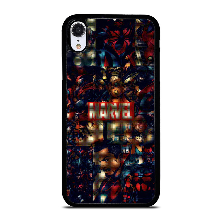 MARVEL COMICS HALFTONE COLLAGE iPhone XR Case Cover