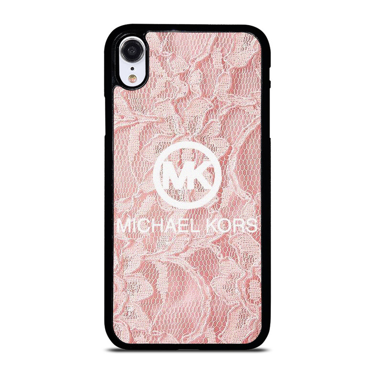 MICHAEL KORS PINK FABRIC iPhone XR Case Cover MICHAEL KORS PINK FABRIC iPhone XR Case Cover