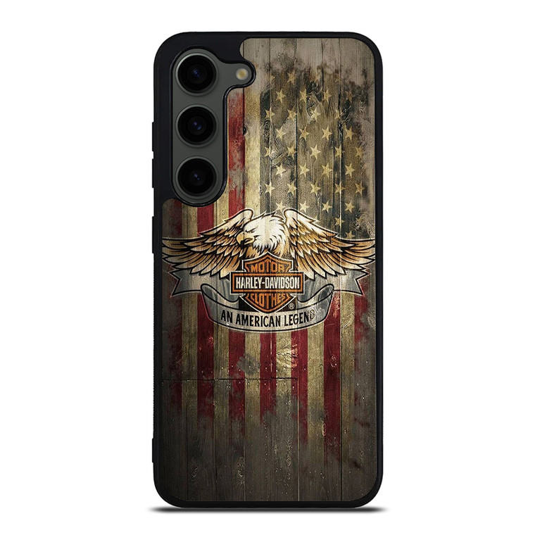 HARLEY DAVIDSON MOTORCYCLES USA WOOD LOGO  Samsung Galaxy S23 Plus Case Cover