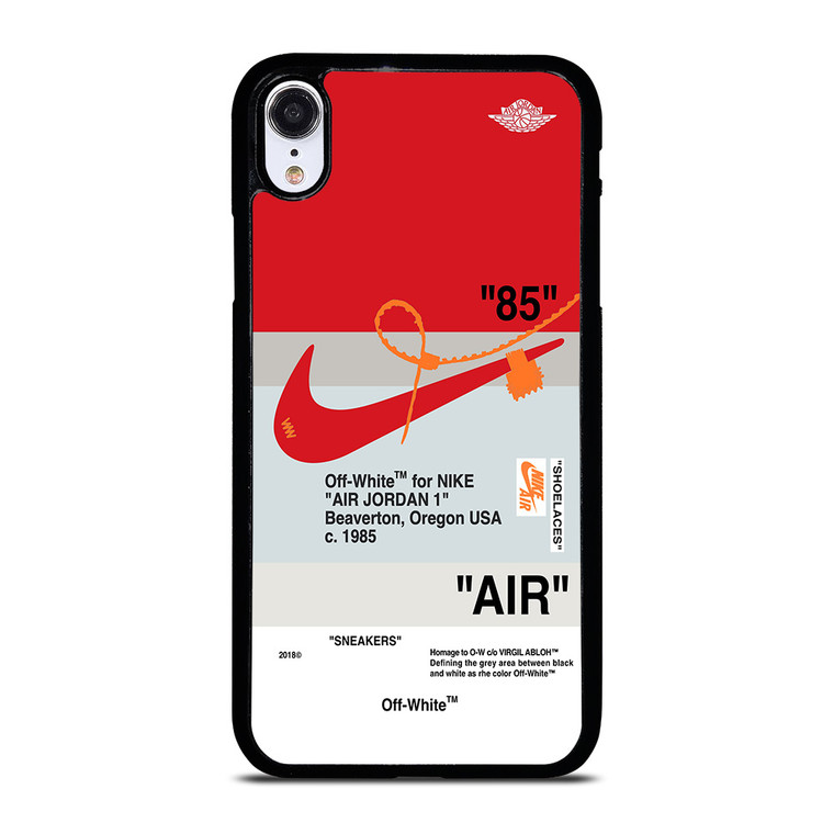 NIKE AIR JORDAN 1 OFF WHITE RED iPhone XR Case Cover