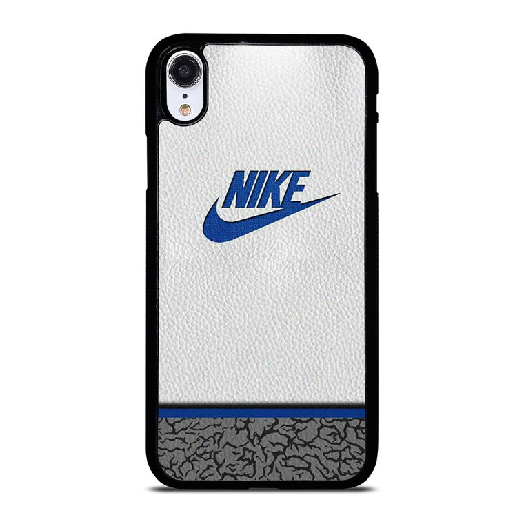 NIKE AIR JORDAN LEATHER BLUE iPhone XR Case Cover NIKE AIR JORDAN LEATHER BLUE iPhone XR Case Cover