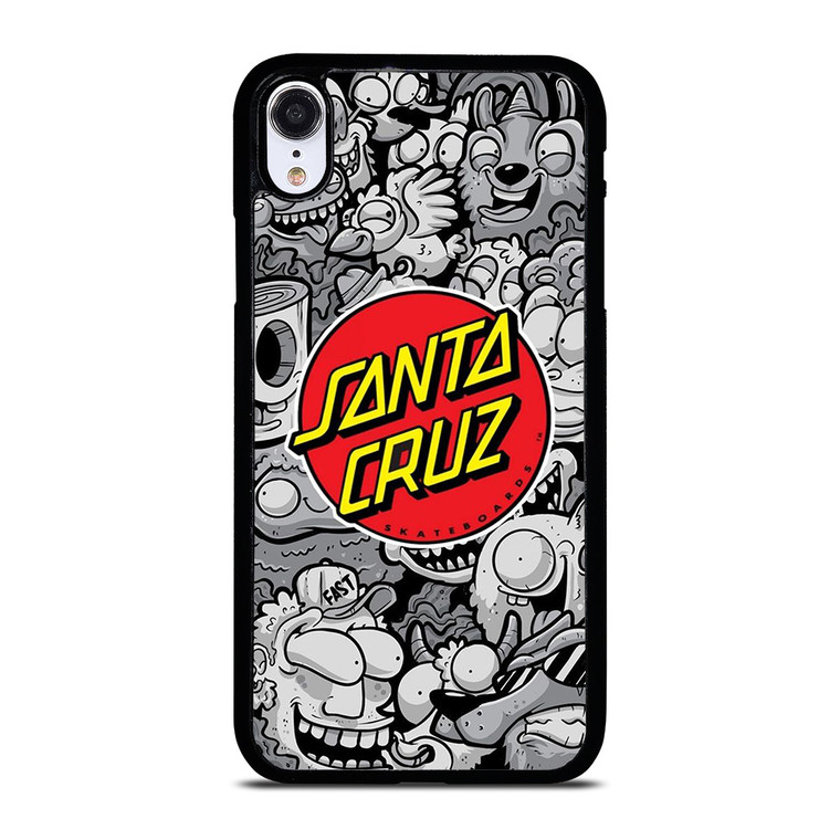 SANTA CRUZ SKATEBOARD DOODLE CARTOON iPhone XR Case Cover