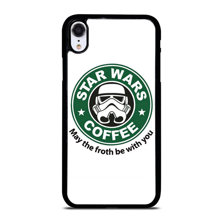 STARBUCKS COFFEE STAR WARS MAY THE FROTH BE WITH YOU iPhone XR Case Cover