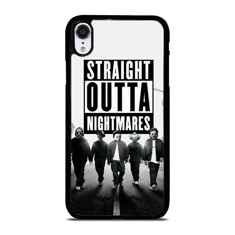 STRAIGHT OUTTA NIGHTMARES HORROR MOVIES CHARACTERS iPhone XR Case Cover