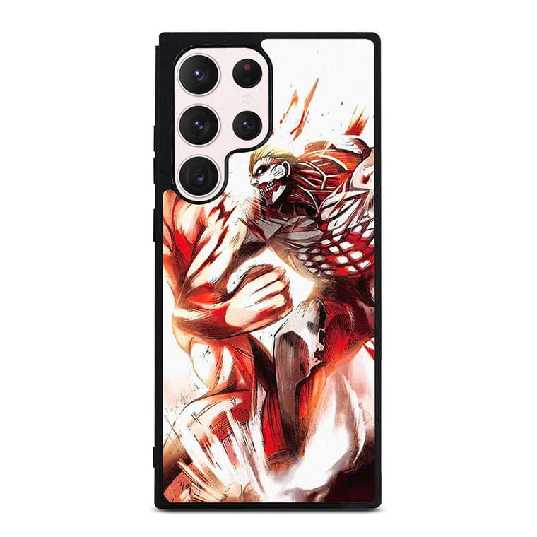EREN YEAGER VS REINER ATTACK ON TITAN ANIME Samsung Galaxy S23 Ultra Case Cover