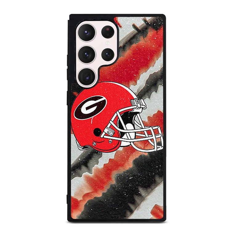 GEORGIA BULLDOGS PSYCHEDELIC HELMET Samsung Galaxy S23 Ultra Case Cover