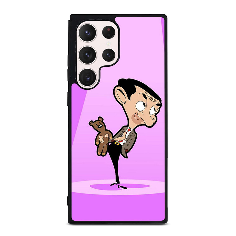 MR BEAN AND TEDDY BEAR CARTOON Samsung Galaxy S23 Ultra Case Cover