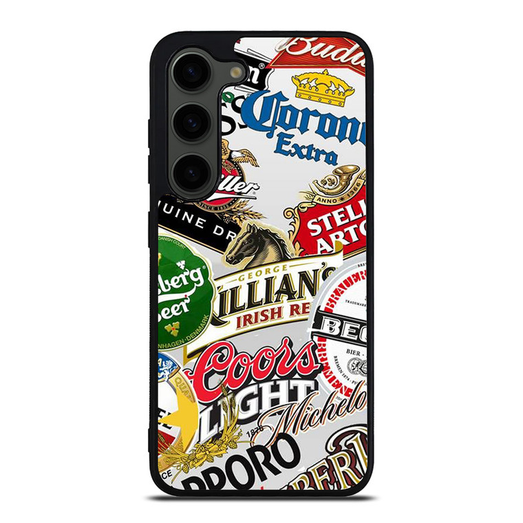 BEER WHISKEY LOGO COLLAGE Samsung Galaxy S23 Plus Case Cover