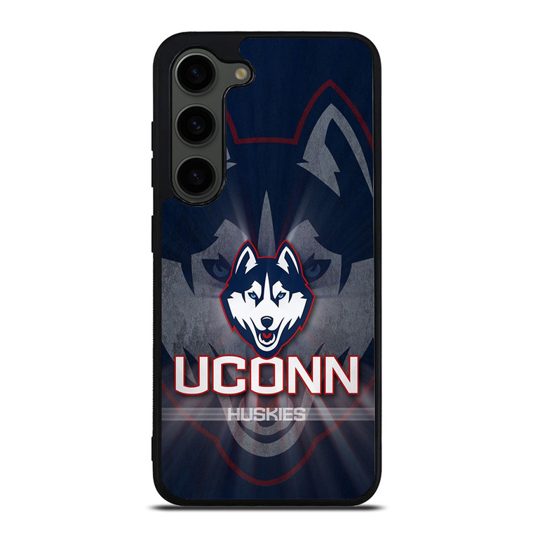 UCONN HUSKIES BASKETBALL METAL LOGO  Samsung Galaxy S23 Plus Case Cover