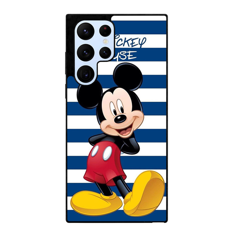 DISNEY MICKEY MOUSE BLUE STRIPE Samsung Galaxy S22 Ultra Case Cover