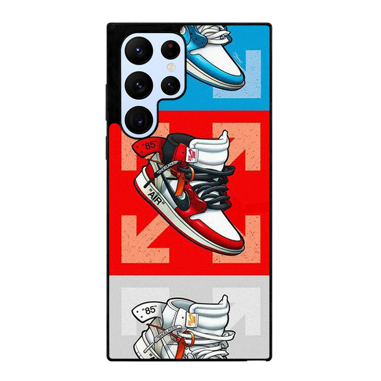 NIKE AIR JORDAN OFF WHITE SNEAKERS VECTOR Samsung Galaxy S22 Ultra Case Cover NIKE AIR JORDAN OFF WHITE SNEAKERS VECTOR Samsung Galaxy S22 Ultra Case Cover