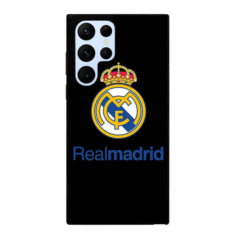 REAL MADRID FOOTBALL BLACK LOGO Samsung Galaxy S22 Ultra Case Cover