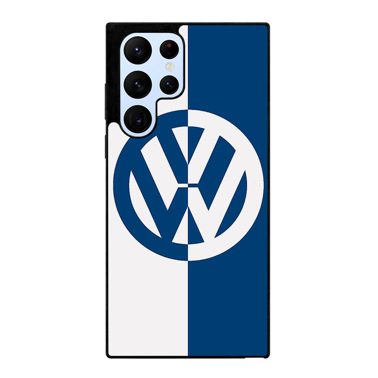 VW VOLKSWAGEN SLICED BLUE LOGO Samsung Galaxy S22 Ultra Case Cover