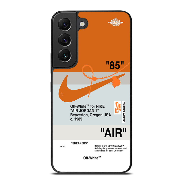 NIKE AIR JORDAN 1 OFF WHITE ORANGE Samsung Galaxy S22 Plus Case Cover