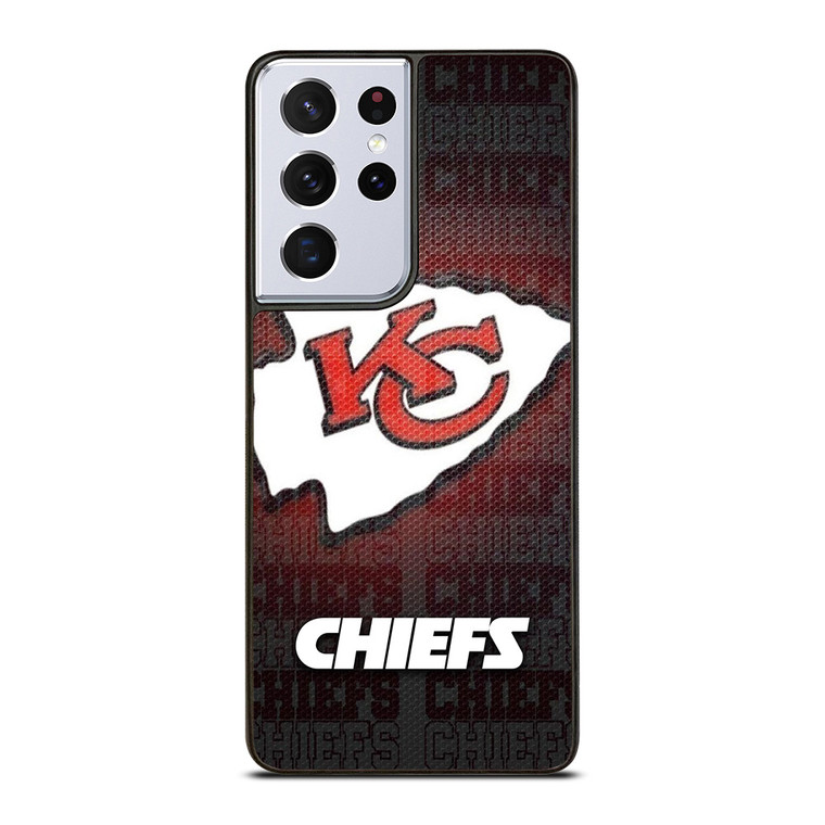 KANSAS CITY CHIEFS METAL Samsung Galaxy S21 Ultra Case Cover