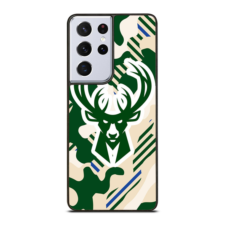 MILWAUKEE BUCKS SYMBOL PATTERN Samsung Galaxy S21 Ultra Case Cover