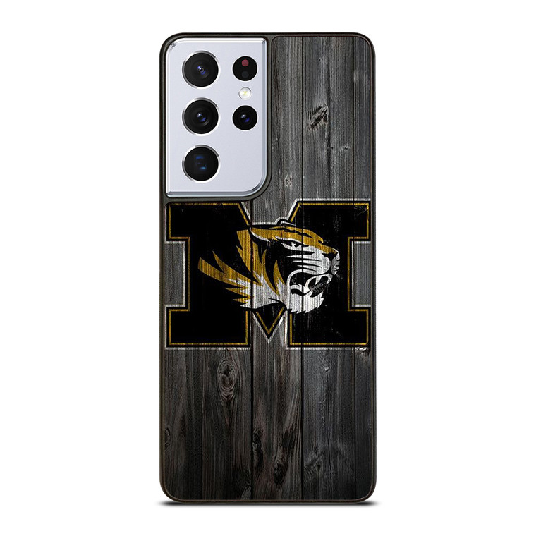 MISSOURI TIGERS FOOTBALL WOOD LOGO Samsung Galaxy S21 Ultra Case Cover