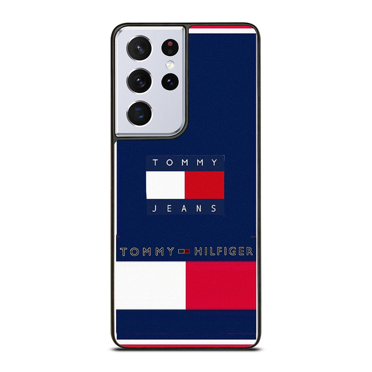 TOMMY HILFIGER JEANS LOGO Samsung Galaxy S21 Ultra Case Cover TOMMY HILFIGER JEANS LOGO Samsung Galaxy S21 Ultra Case Cover