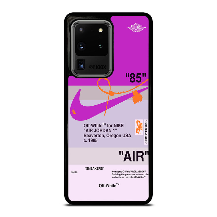 NIKE AIR JORDAN 1 OFF WHITE PURPLE Samsung Galaxy S20 Ultra Case Cover NIKE AIR JORDAN 1 OFF WHITE PURPLE Samsung Galaxy S20 Ultra Case Cover
