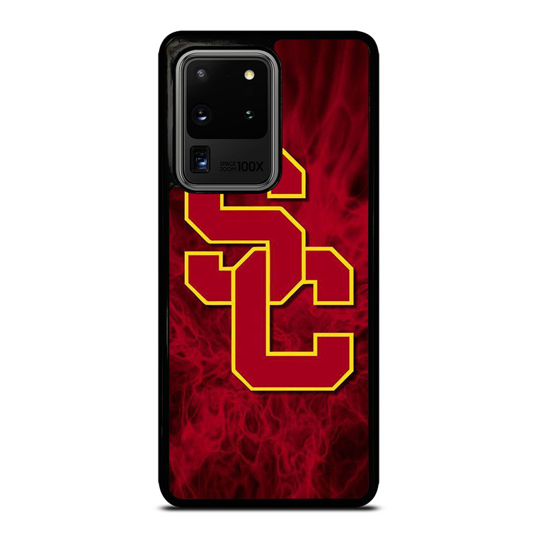 USC TROJANS RED SMOKED LOGO Samsung Galaxy S20 Ultra Case Cover