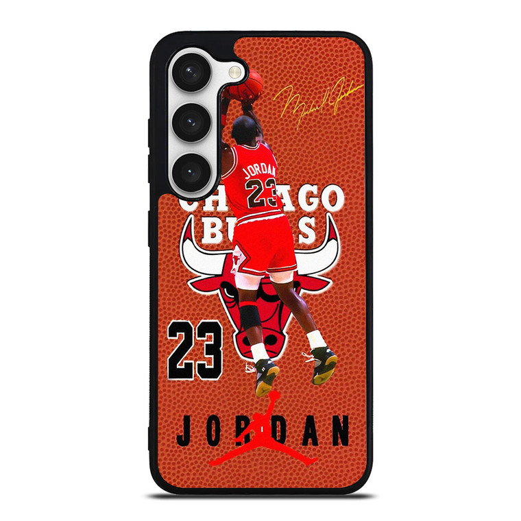 MICHAEL JORDAN BULLS SPALDING  Samsung Galaxy S23 Case Cover