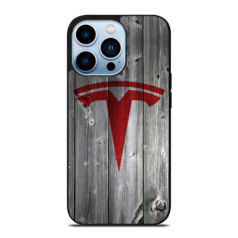 TESLA WOODEN LOGO iPhone 13 Pro Max Case Cover