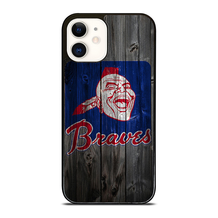 ATLANTA BRAVES BASEBALL WOODEN SYMBOL  iPhone 12 Case Cover