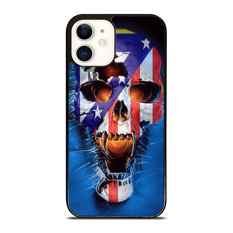 ATLETICO DE MADRID FOOTBALL SKULL  iPhone 12 Case Cover