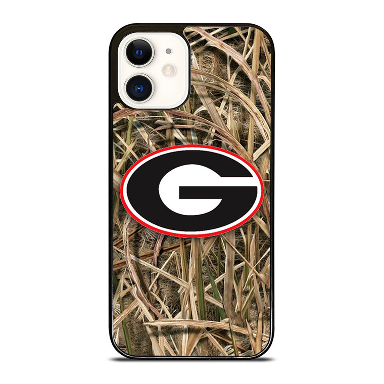 GEORGIA BULLDOGS CAMO LEAF LOGO  iPhone 12 Case Cover