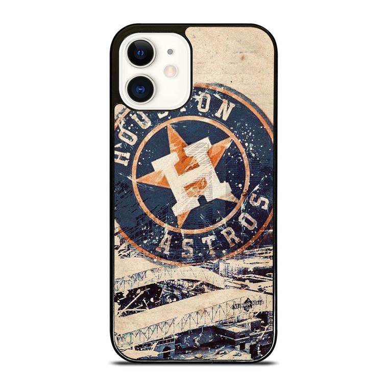 HOUSTON ASTROS BASEBALL VINTAGE BADGE  iPhone 12 Case Cover