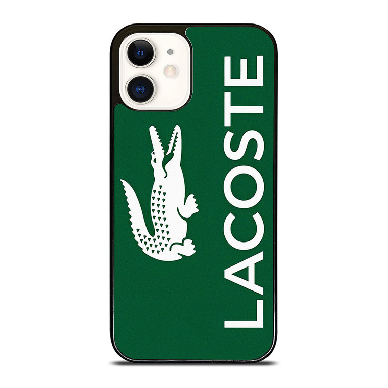 LACOSTE GREEN LOGO  iPhone 12 Case Cover